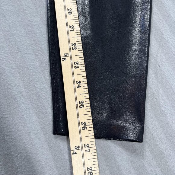 Knix Pants Womens XL Black Faux Leather Leggings High Rise Shiny Stretch Coated - Picture 8 of 9